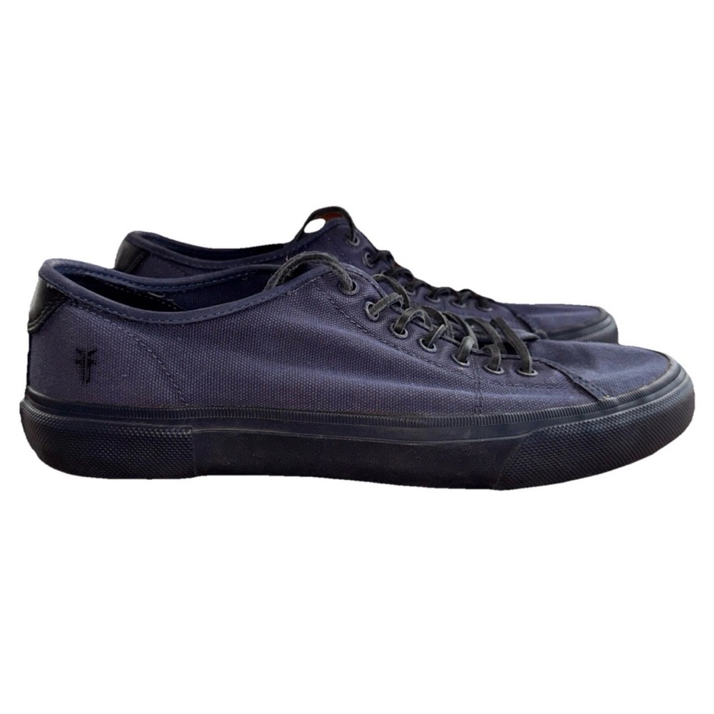 Frye Mens Walker Blue Canvas Sneaker Top Low Lace Sz 11 Preppy Western Normcore